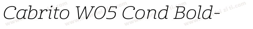 Cabrito W05 Cond Bold字体转换